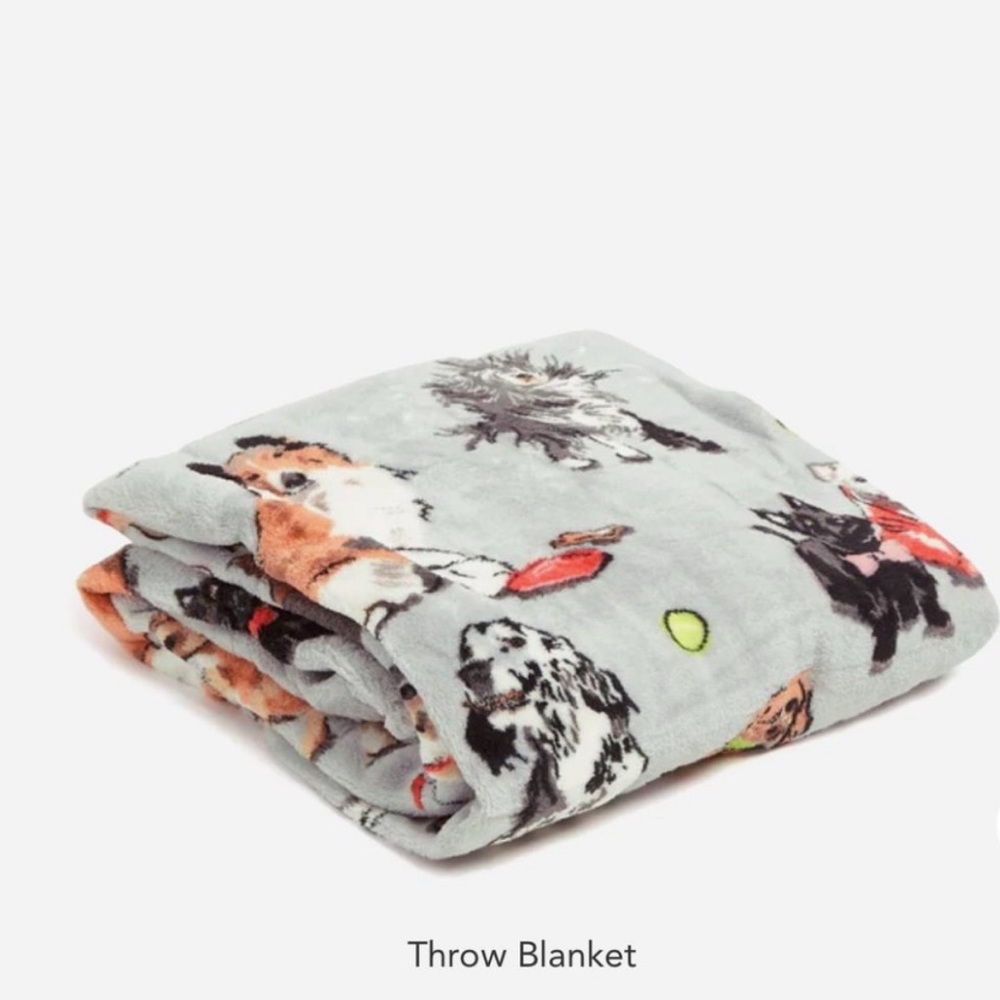 Vera Bradley Throw Blanket Dog Show NWT